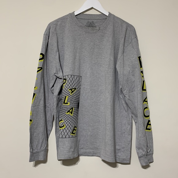 🔥 Palace Griddle Logo L/S Grey Shirt - Picture 5 of 8